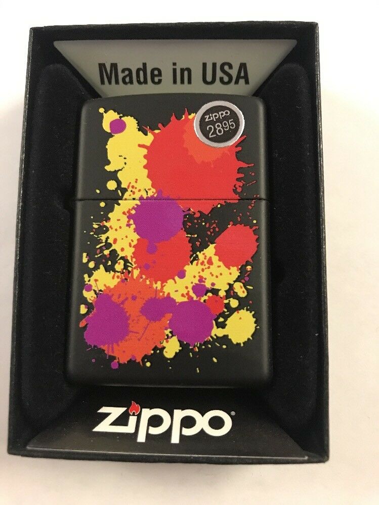 Zippo Ligther Paint Splatter Multi Color - All Mixed Up 