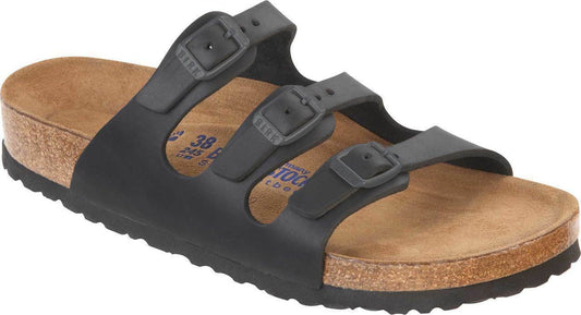 Birkenstock Florida Women's Black SoftFootbed Womens - All Mixed Up 