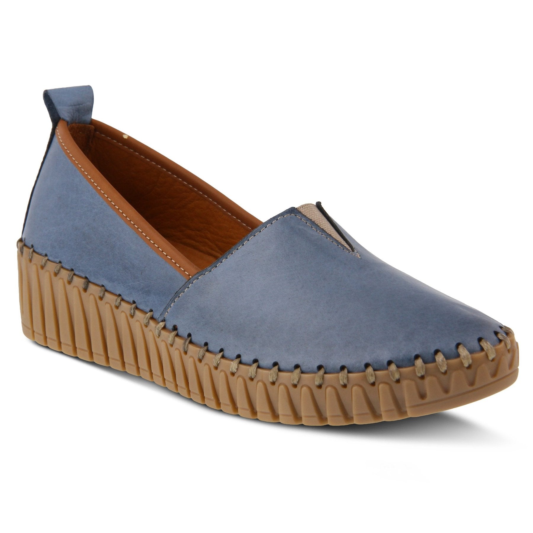Spring Step Women's TISPEA SLIP ON LOAFER "Blue" - All Mixed Up 