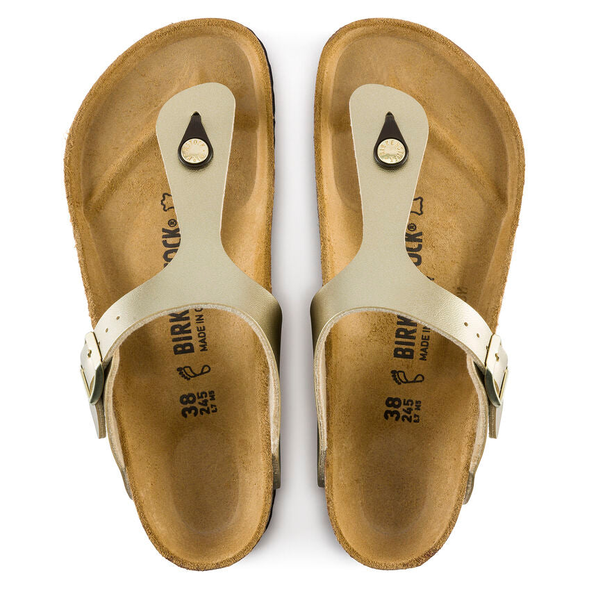 Birkenstock Gizeh Birko-Flor "Gold" Sandal - All Mixed Up 