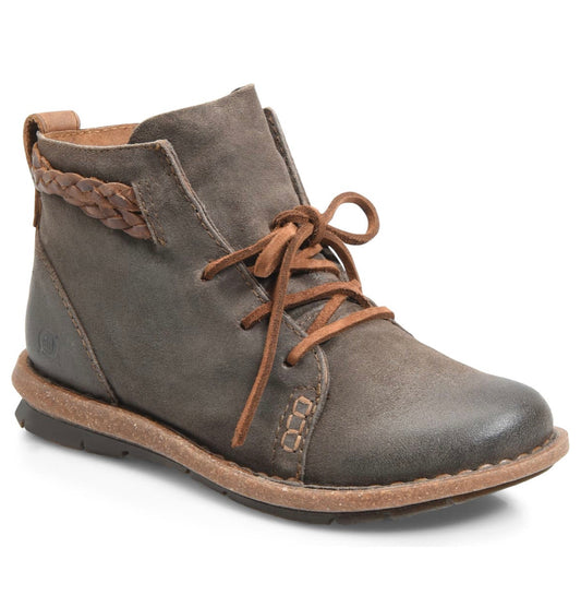 Born Temple Bootie Women’s “Taupe Distressed Leather” - All Mixed Up 