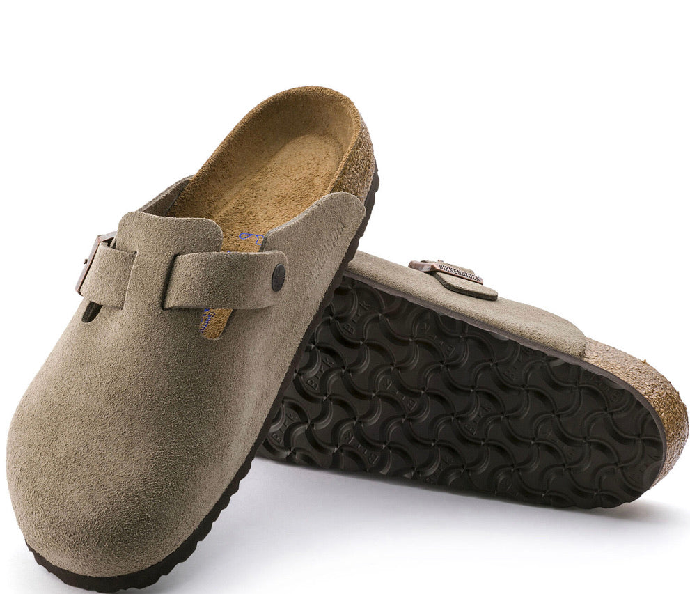 Birkenstock Boston Taupe SoftFootbed Uni-Sex - All Mixed Up 