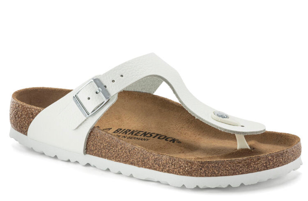Birkenstock Gizeh Leather White Sandal - All Mixed Up 