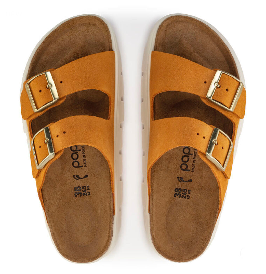 Birkenstock Arizona Chunky Suede Leather Apricot - All Mixed Up 