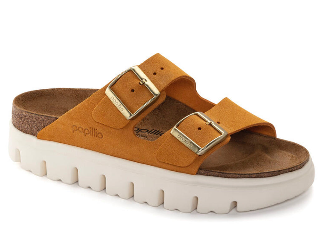 Birkenstock Arizona Chunky Suede Leather Apricot - All Mixed Up 