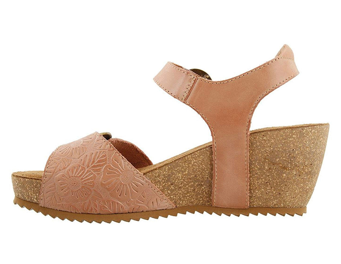 Taos Footwear Women's Tallulah Wedge Sandal “Blush” - All Mixed Up 