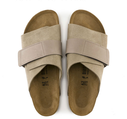 Birkenstock Kyoto Taupe Woman’s Sandal - All Mixed Up 