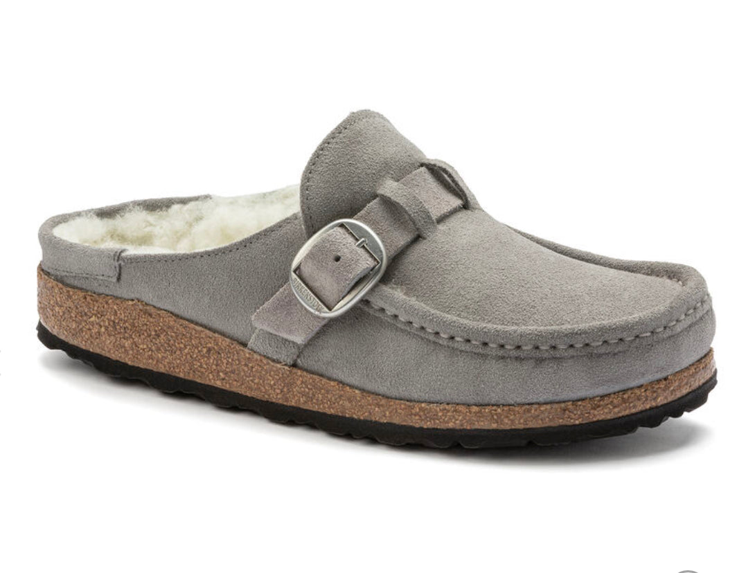 Birkenstock Buckley Shearling Fur Stone Coin Suede - All Mixed Up 