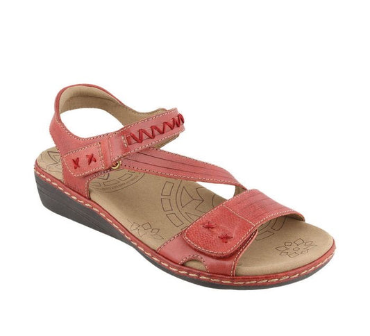 Taos Footwear Zenith Red Women’s Sandal - All Mixed Up 