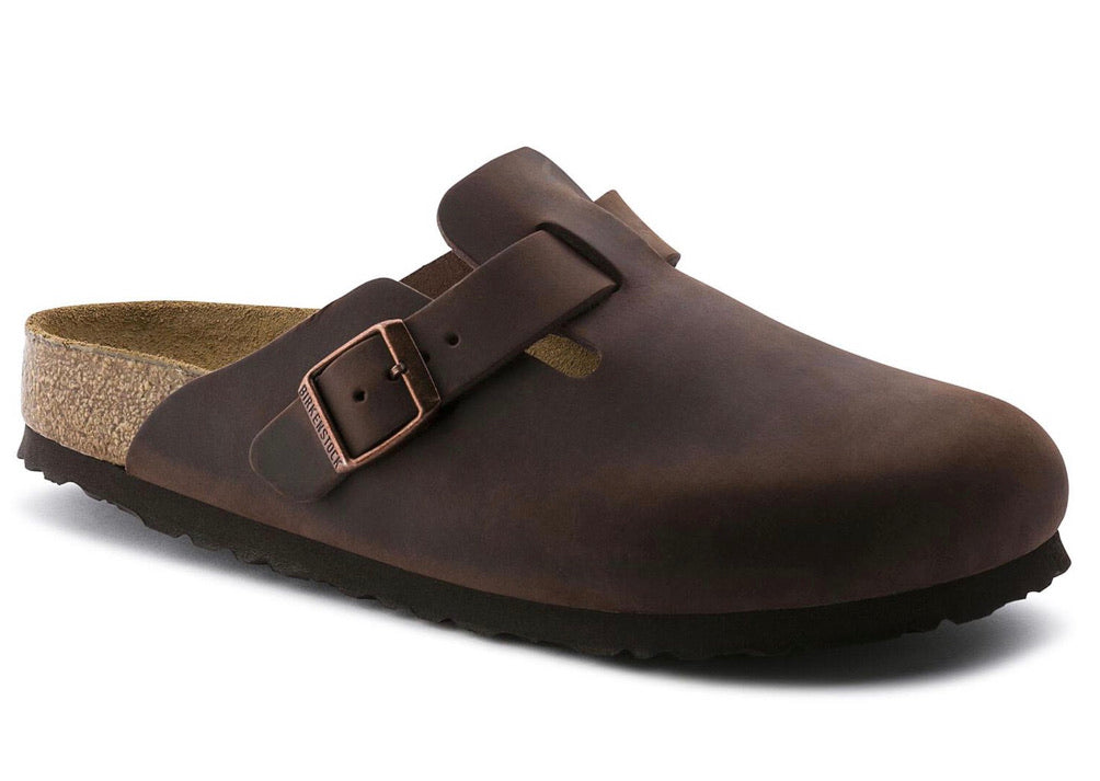 Birkenstock Boston Oiled Leather Habana SoftFootbed - All Mixed Up 