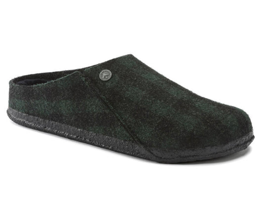 Birkenstock Zermatt UniSex Shearling Wool Felt “ Plaid Teal Green” - All Mixed Up 