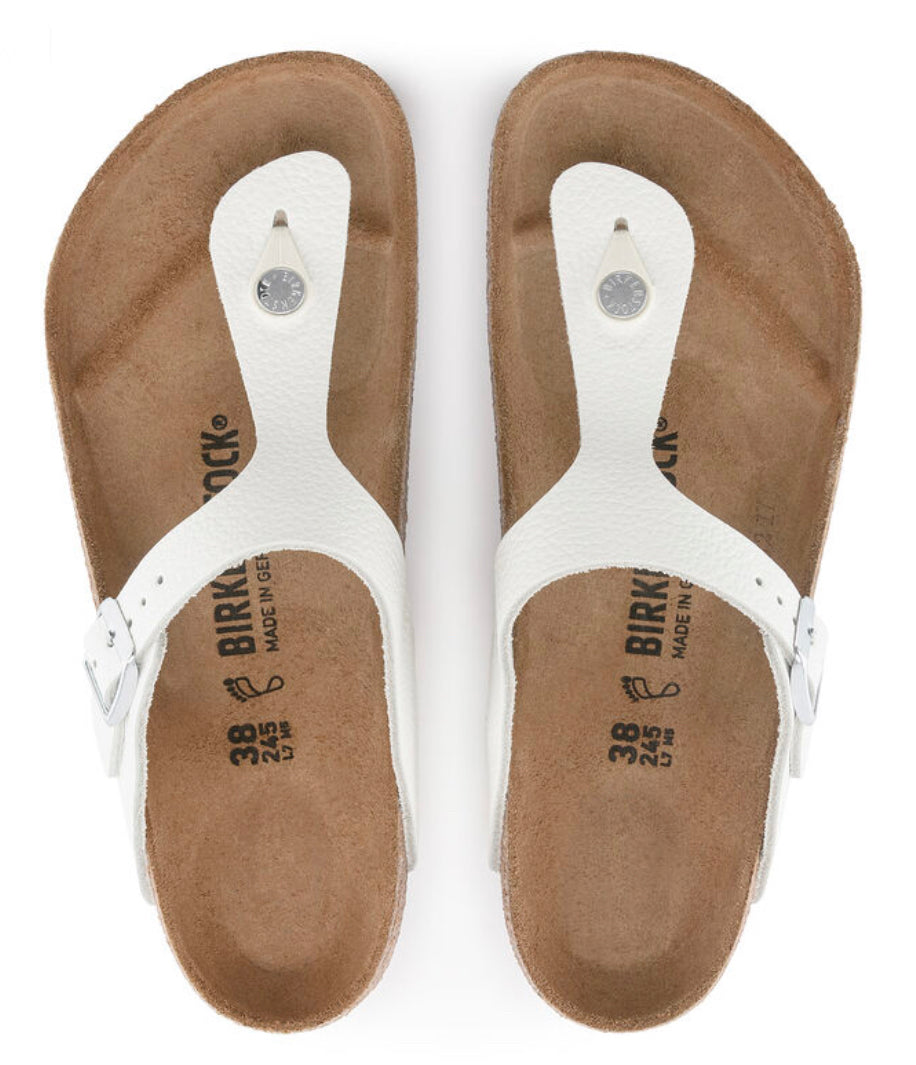 Birkenstock Gizeh Leather White Sandal - All Mixed Up 