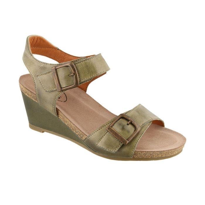 Taos Women’s Wedge Sandal Buckle Up - Herb Green - All Mixed Up 
