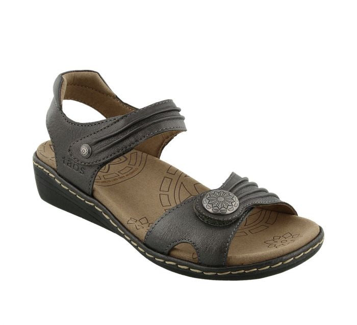 Taos Footwear Escape Pewter Women’s Sandal - All Mixed Up 
