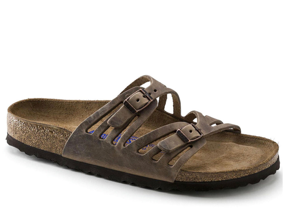 Birkenstock Granada Tobacco Brown Leather SoftFootbed Women’s Sandal - All Mixed Up 
