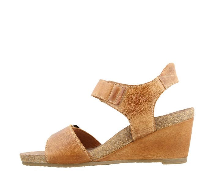 Taos Buckle Up Womens Wedge Sandal “Camel” - All Mixed Up 