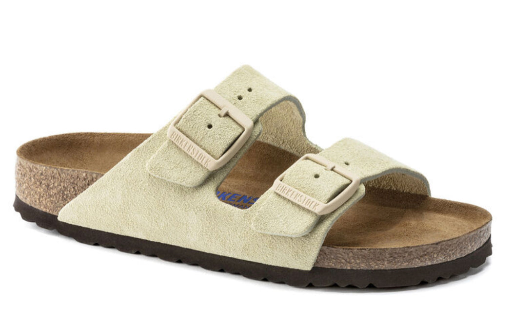 Birkenstock Arizona Suede Almond SoftFootbed - All Mixed Up 