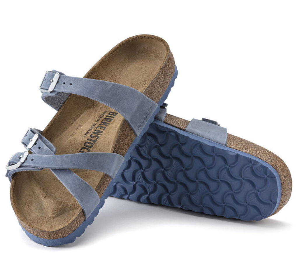 Birkenstock Franca Dusty Blue Oiled Leather - All Mixed Up 